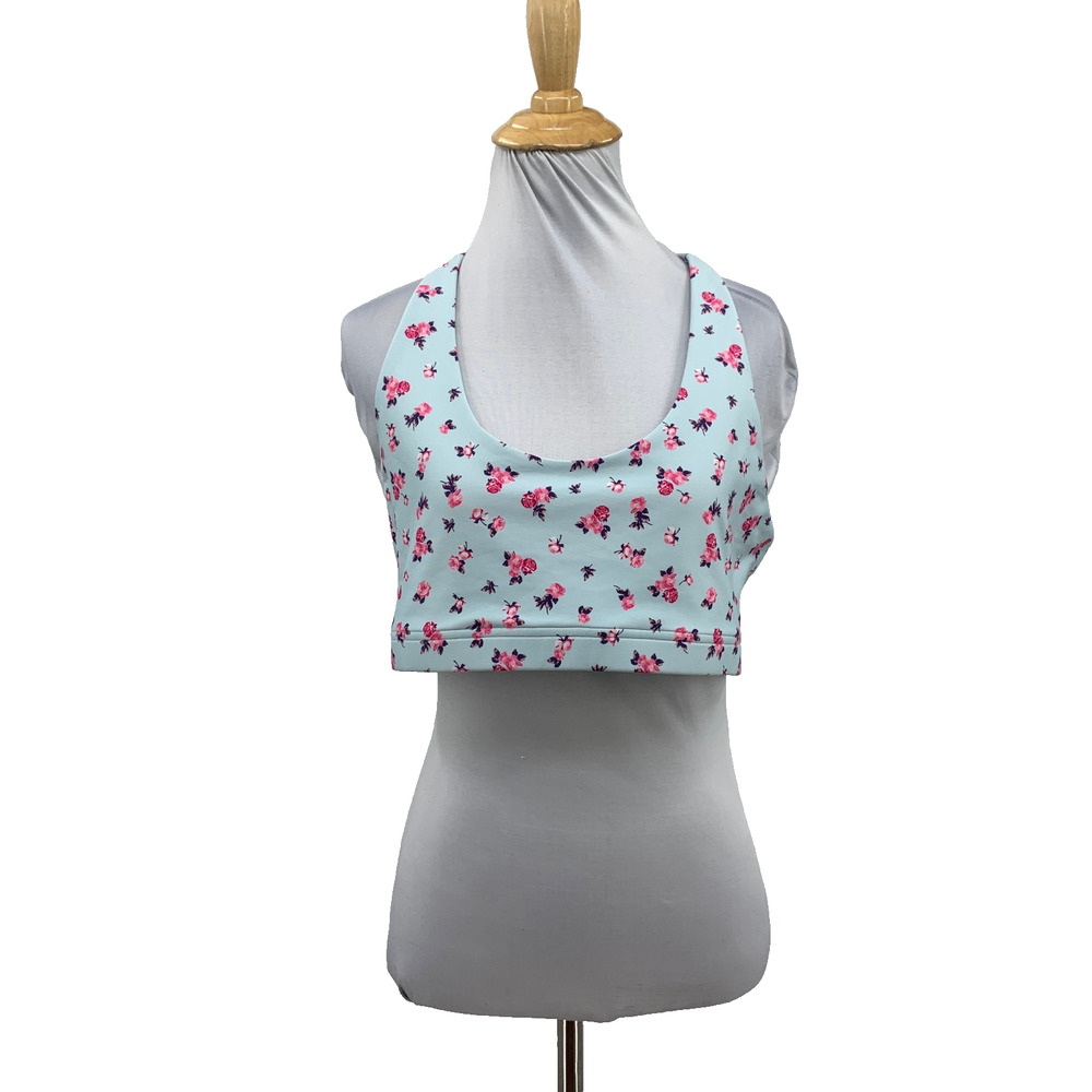 Spiritual Gangster Sports Bra Womens XL Extra Large Verve Eco Jersey Rose Motif